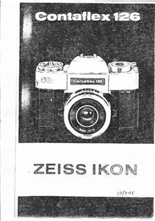 Zeiss Ikon Contaflex 126 manual. Camera Instructions.